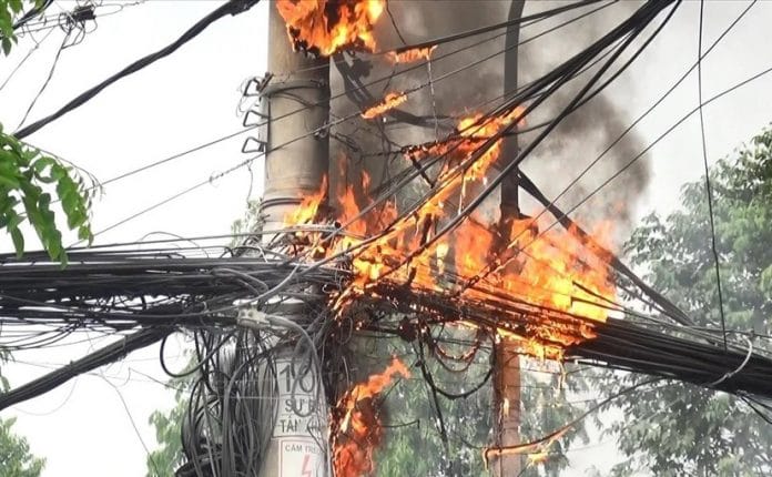 Cháy nổ do chập điện