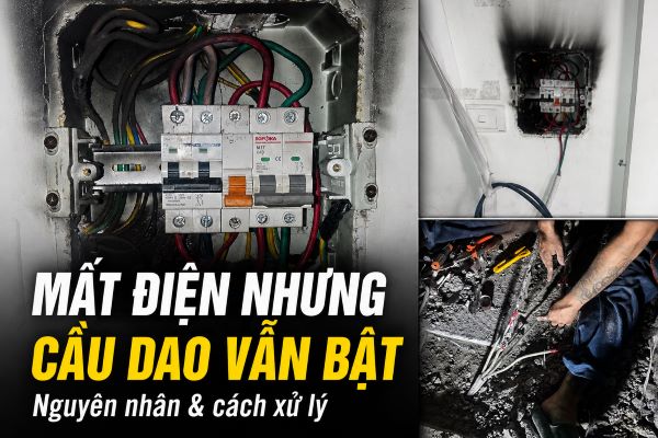 Nhà bị mất điện nhưng cầu dao vẫn bật, nguyên nhân và cách xử lý an toàn.