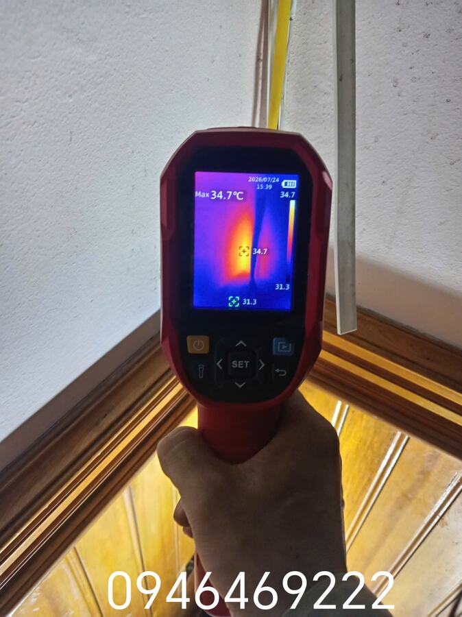 Đo nhiệt khu vực đường dây điện âm tường