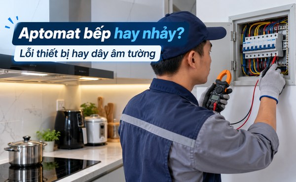 Aptomat khu vực trong nhà cần kiểm tra khi tự ngắt