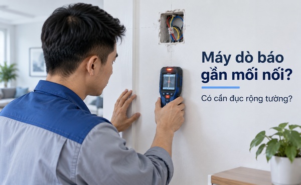 Máy dò hỗ trợ xác định vị trí bất thường trong tường