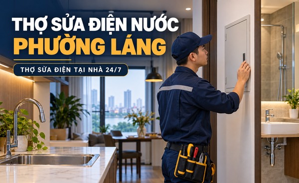 Minh họa thợ sửa điện nước tại phường Láng