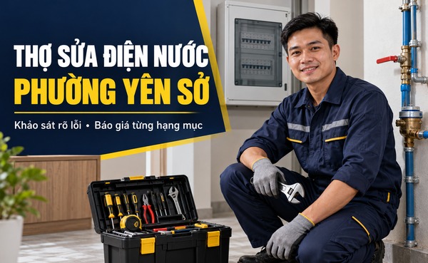 Ảnh minh họa: Thợ sửa điện nước tại phường Yên Sở